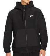 Bluzy męskie - Bluza Męska Sportswear Nike Polarowa Ciepła Zamek Kaptur DV8160-010 S - miniaturka - grafika 1