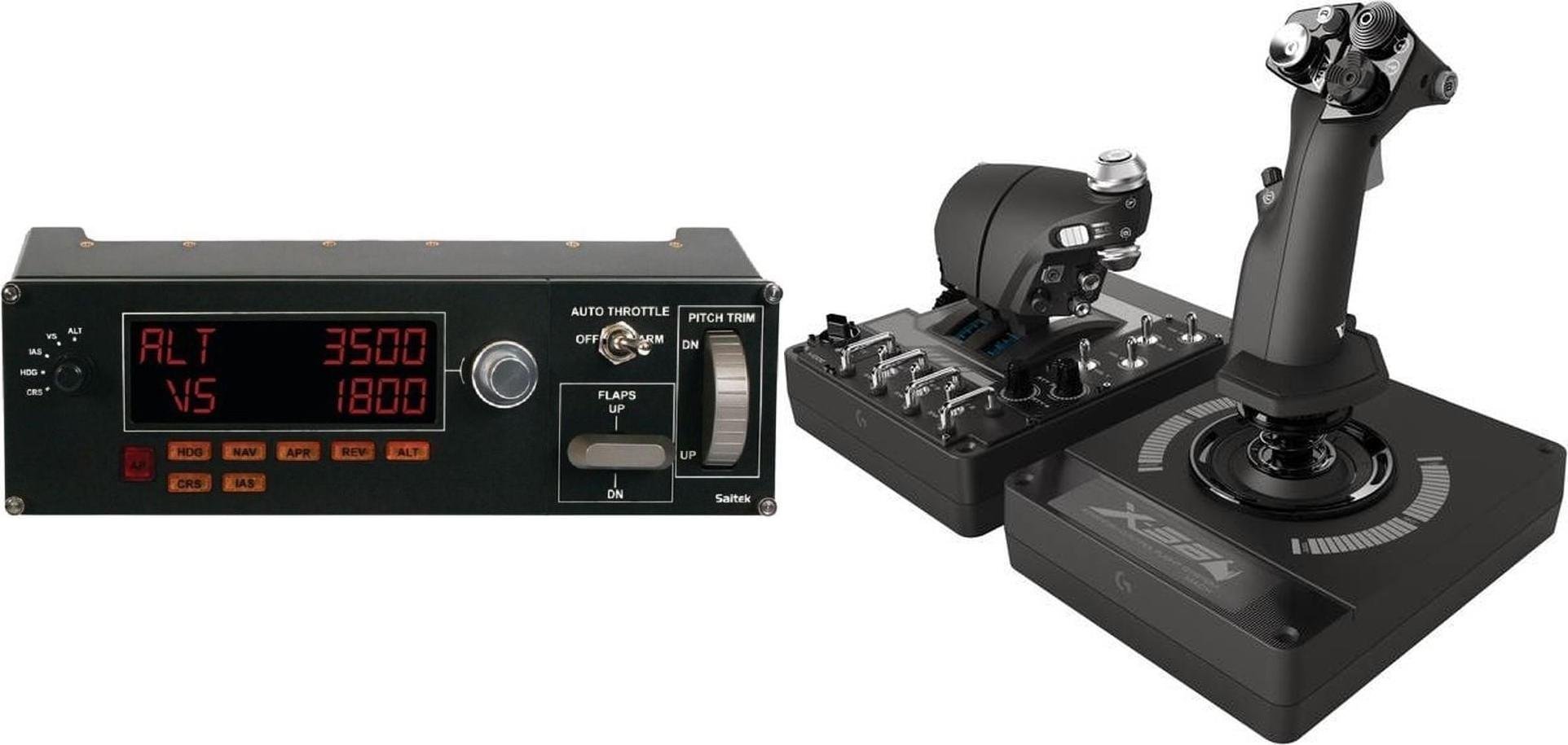 Joystick Logitech G Saitek Pro Flight Multi Panel USB 945-000009 + G X56 Hotas 945-000059