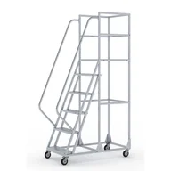 Drabiny - B2B Partner Mobilna drabina z platformą - 6 stopni, 1,5 m L3 - miniaturka - grafika 1