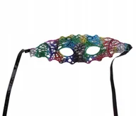 Dodatki do strojów karnawałowych - MASKA KARNAWAŁOWA WENECKA NA OCZY ZAWIĄZYWANA - miniaturka - grafika 1