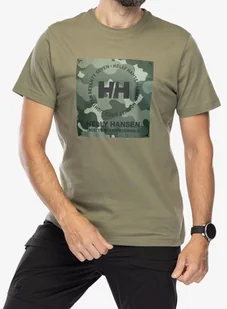 Koszulka z nadrukiem Helly Hansen Core Graphic T-Shirt - lav green - Koszulki i topy damskie - miniaturka - grafika 1