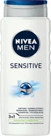 Żele pod prysznic dla mężczyzn - NIVEA MEN SENSITIVE Żel pod prysznic do mycia męski 500ml x4 + Kosmetyczka - miniaturka - grafika 1