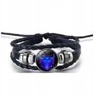 Bransoletki - Zodiakalna Bransoletka Byk Pleciona Regulowana Biżuteria Unisex - miniaturka - grafika 1