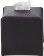 Pojemniki łazienkowe - Pojemnik na chusteczki Nappa kwadratowy 14 cm czarny - miniaturka - grafika 1