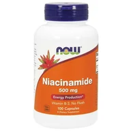 Suplementy naturalne - Now Foods Niacinamide 500mg, 100kaps. - Niacyna 21PRONIA51 - miniaturka - grafika 1
