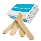 Depilacja - Drewniana szpatułka laryngologiczna, szpatułka kosmetyczna do wosku 100szt - miniaturka - grafika 1