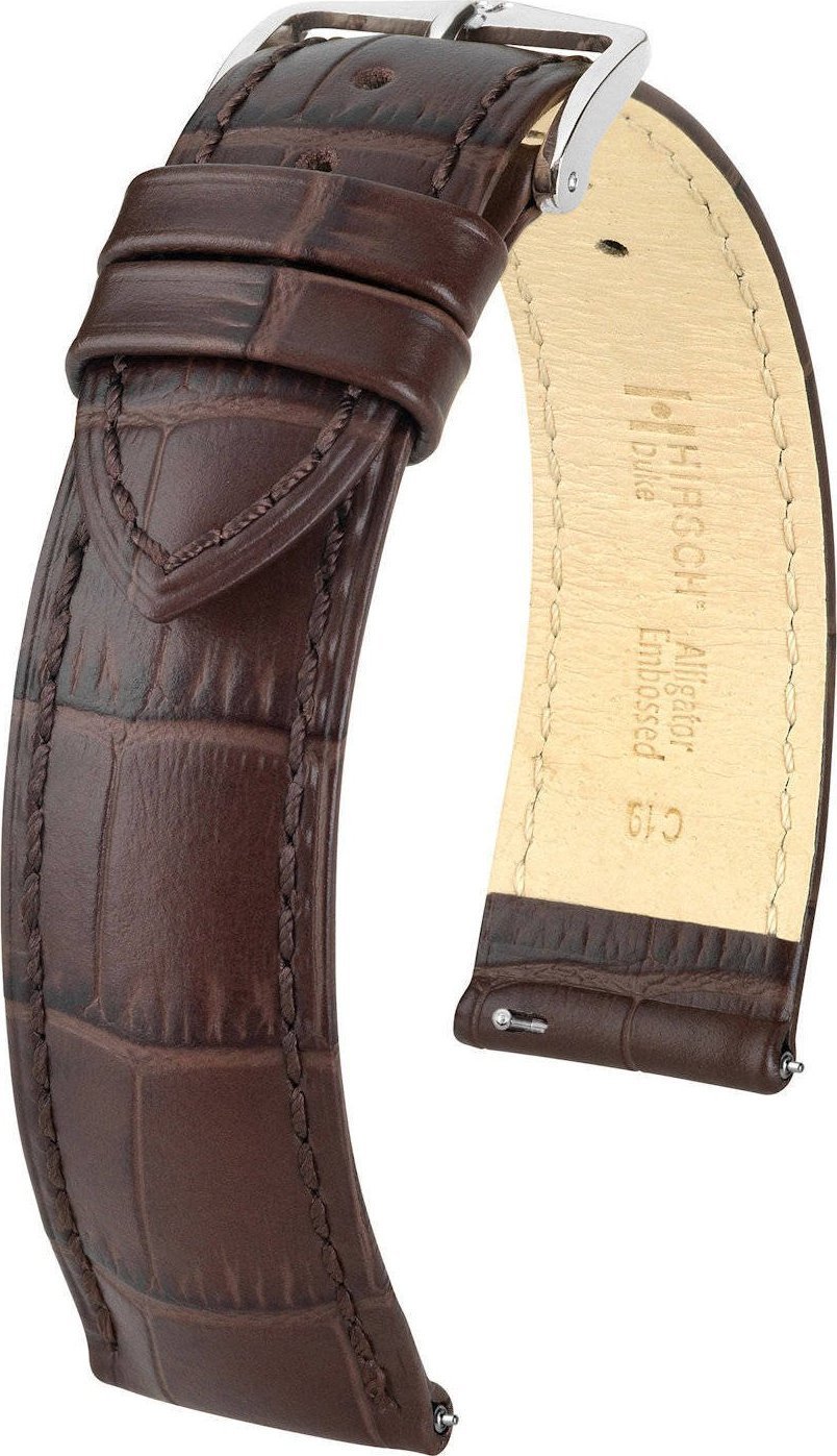 Hirsch Skórzany wodoodporny pasek do zegarka 20 mm HIRSCH Duke XL 01028210-2-20