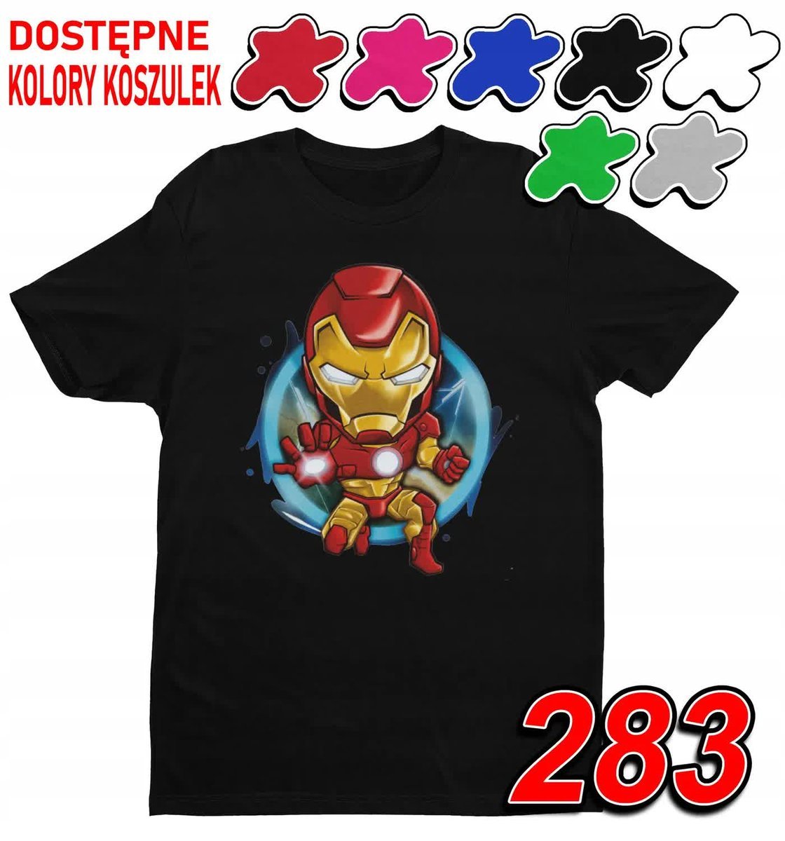 Dziecięca Koszulka T-Shirt Z Nadrukiem Avengers Iron Man -M 134-140