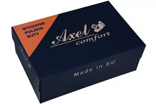 Czółenka - Czółenka na obcasie buty AXEL Comfort 1666 Marine Lico Granatowe Kosela Medic 9666 - grafika 1