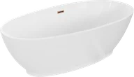 Wanny - Mexen Bilbao wanna wolnostojąca 180 x 90 cm, biała, przelew różowe złoto - 51311809000-60 - miniaturka - grafika 1