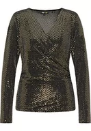 Bluzki damskie - NALLY Damska bluzka 19911433-NA02, złoto-czarna, M, złoty czarny, M - miniaturka - grafika 1