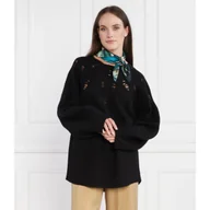 Swetry damskie - Liviana Conti Wełniany sweter | Oversize fit - miniaturka - grafika 1