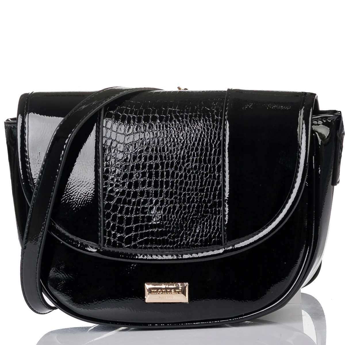 MONNARI Torebka Damska Listonoszka Na Ramię Czarna Crossbody Łódka