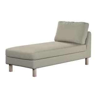 Dekoria pl pl Pokrowiec na szezlong Karlstad wolnostojący krótki szaro-beżowy szenil 80 x 160 x 80 cm City 732-704-80 - Pokrowce na meble - miniaturka - grafika 1