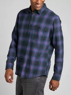 Koszule męskie - Lee Koszula w kolorze niebiesko-czarnym - grafika 1