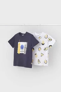 Mayoral t-shirt bawełniany dziecięcy kolor czarny wzorzysty - Koszulki dla chłopców - miniaturka - grafika 1