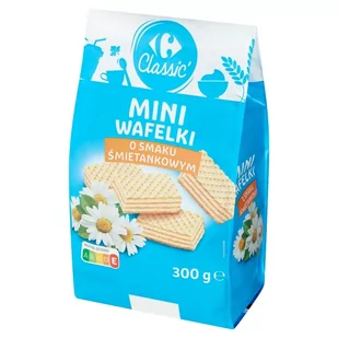 Carrefour Classic Mini wafelki o smaku śmietankowym 300 g - Batoniki - miniaturka - grafika 1