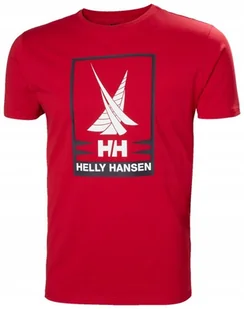 Koszulka męska HELLY HANSEN SHORELINE 2.0 T-SHIRT - Red - M - Koszulki męskie - miniaturka - grafika 1