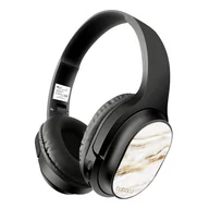 Słuchawki - Bezprzewodowe słuchawki stereo z mikrofonem Babaco wzór Marble 013 - miniaturka - grafika 1