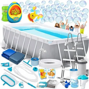 ﻿Basen ogrodowy stelażowy 488 x 244 x 107 cm 21w1 INTEX 26792 + maszynka do - Baseny ogrodowe - miniaturka - grafika 1