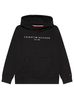 Bluzy dla chłopców - Tommy Hilfiger Bluza Essential Hoody KS0KS00213 Czarny Regular Fit - grafika 1