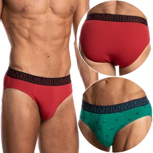 Slipy męskie BAWEŁNIANE 2-PAK dopasowane majtki LAMA 1055SD - XL - Majtki męskie - miniaturka - grafika 1