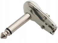 Kable - METALOWY WTYK JACK 6.3mm KĄTOWY MONO NA KABEL - miniaturka - grafika 1