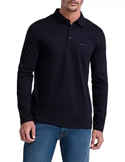 Koszulki męskie - Pierre Cardin Męska koszulka polo z długim rękawem, z długim rękawem, granatowa, 6XL, morski, 6XL - grafika 1