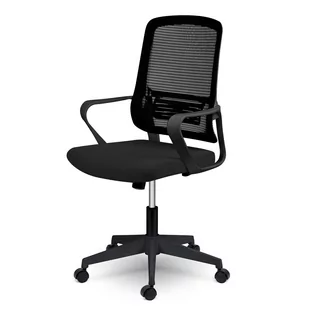 Fotel biurowy, krzesło biurowe Fotel biurowy z mikrosiatki Sofotel Wizo czarny - Fotele i krzesła biurowe - miniaturka - grafika 4