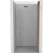 Ścianki i drzwi prysznicowe - Mexen Mist-F drzwi prysznicowe składane prawe 95 cm, transparent, miedź szczotkowana - 8A6-095-000-65-00-P - miniaturka - grafika 1