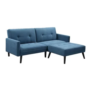 Sofa Rozkładana Niebieska Corner Halmar - Sofy i kanapy - miniaturka - grafika 1