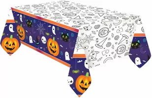 Obrus dla dzieci do pokolorowania na Halloween - 1 szt. - Dekoracje i nakrycia stołu na imprezę - miniaturka - grafika 1