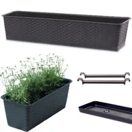 Donice - Skrzynka balkonowa Ratolla z podstawką ISR700P Doniczka prostokątna - miniaturka - grafika 1