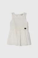 Sukienki i spódniczki dla dziewczynek - Guess sukienka dziecięca kolor biały midi rozkloszowana - miniaturka - grafika 1