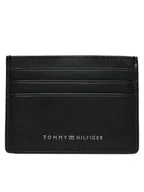 Etui na dokumenty i karty - Tommy Hilfiger Etui na karty kredytowe Th Spw Leather Cc Holder AM0AM11845 Czarny - miniaturka - grafika 1