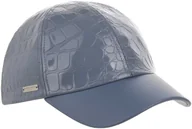 Czapki i chusty sportowe męskie - Czapka z Daszkiem Damska Faux Croc by Seeberger, niebieski, One Size - miniaturka - grafika 1
