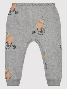 United Colors Of Benetton Spodnie dresowe 3P4BAF00E Szary Regular Fit - Spodnie i spodenki dla dziewczynek - miniaturka - grafika 1