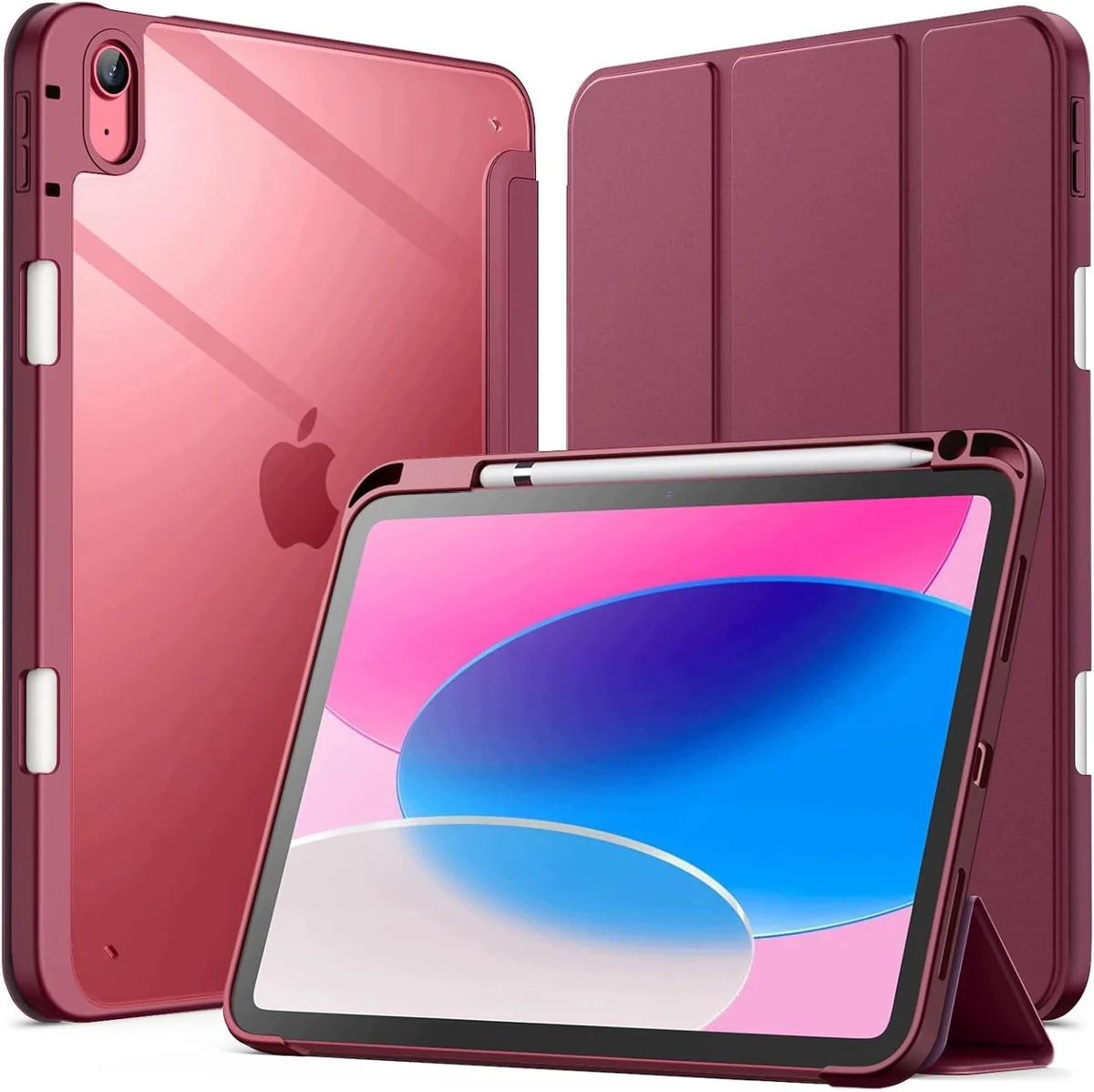 ETUI OCHRONNE NA TABLET 10.9 CALA SZKŁO POKROWIEC WINO