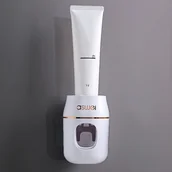 Inne - 1 szt. Automatyczny wyciskacz do do zębów, toaletowy, montowany na ścianie wyciskacz do do zębów, plastikowy dozownik do zębów bez dziurkacza, - miniaturka - grafika 1