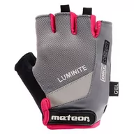 Rękawiczki rowerowe - Meteor rękawiczki rowerowe na rower GEL GX34 grey-pink - XL - miniaturka - grafika 1