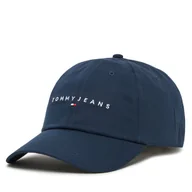 Czapki damskie - Czapka z daszkiem Tommy Jeans Logo 6 Panel Cap AW0AW16868 Granatowy - miniaturka - grafika 1