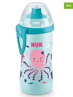 Sztućce dla dzieci - NUK Butelki (2 szt.) "Sports Cup" w kolorze turkusowym - 300 ml - miniaturka - grafika 1