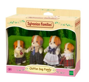 Sylvanian Families Rodzina łaciatych piesków 5000 - Figurki dla dzieci - miniaturka - grafika 1