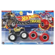 Samochody i pojazdy dla dzieci - Hot Wheels Monster Trucks Dwupak Ciężarówek 2-Pak Autek Samochodzików Ramblin' Wrecker & Totaled - miniaturka - grafika 1
