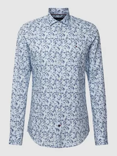 Koszule męskie - Koszula biznesowa z kwiatowym wzorem - grafika 1