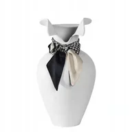 Wazony i flakony - Wazon Biały Dekoracyjny Ceramiczny Duży - 42cm - miniaturka - grafika 1