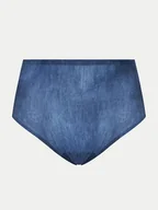Majtki damskie - Chantelle Figi klasyczne z wysokim stanem Soft Stretch C11D70 Niebieski - miniaturka - grafika 1