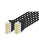 Kable komputerowe i do monitorów - DIGITUS  KABEL LAN CAT 6A - 3 M - 10 SZTUK - KABEL SIECIOWY RJ45 - EKRANOWANY S/FTP - KOMPATYBILNY Z CAT-6 & CAT-7 - CZARNY  () - miniaturka - grafika 1