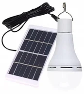 Lampy ogrodowe - ŻARÓWKA SOLARNA LED 10W Z Panelem Solarnym Kemping Do Garażu PIWNICY 4124 - miniaturka - grafika 1