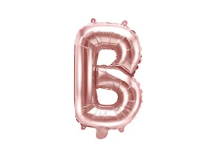 Party Deco Balon foliowy litera "B" różowo-złota - 35 cm FB2M-B-019R - Balony i akcesoria - miniaturka - grafika 1